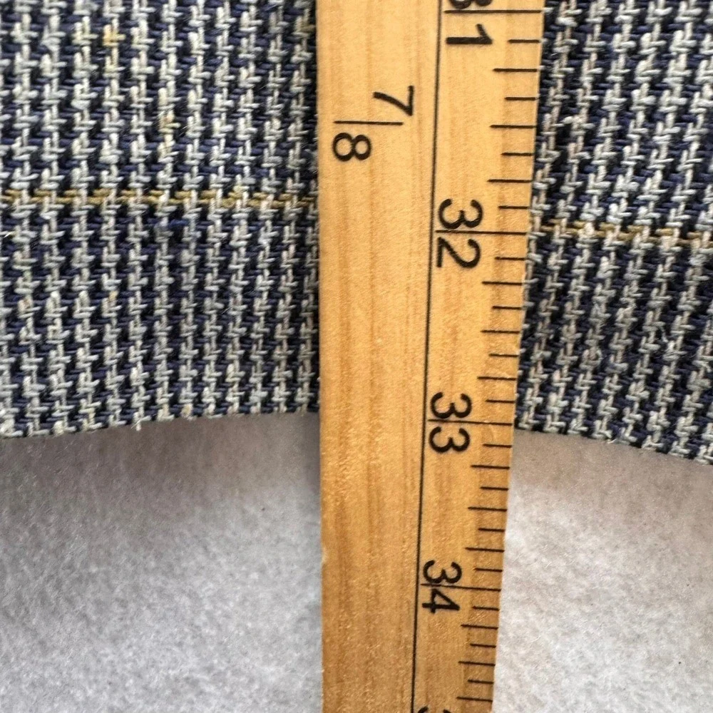 AKA Eddie Bauer Blazer Silk Linen‎ Sport Coat Herringbone Jacket 44L Classic